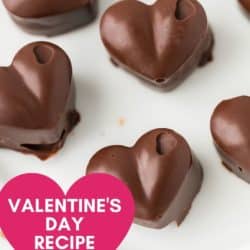 homemade chocolate hearts valentine's day pin