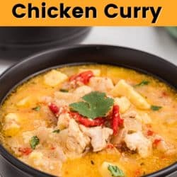 slow cooker sweet potato chicken curry pin