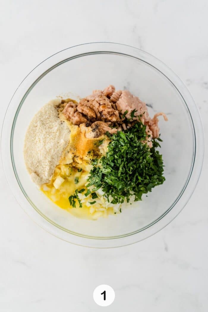 healthy chicken meatloaf process photo 1.