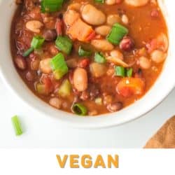 instant pot 15 bean soup vegan pin