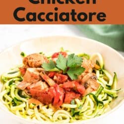 low carb chicken cacciatore pin.