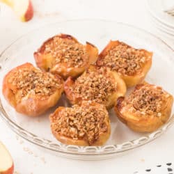Plate of air fryer baked apples