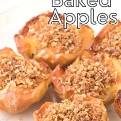 Air fryer baked apples with oat filling