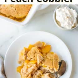 gluten free peach cobbler pin