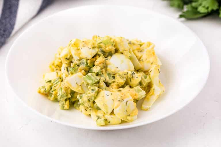 A bowl of healthy egg salad