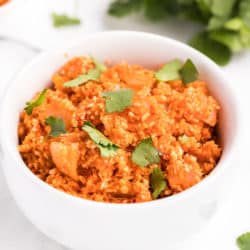 A bowl of mexican cauliflower rice