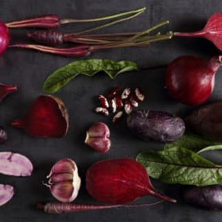 Purple vegetables on a table