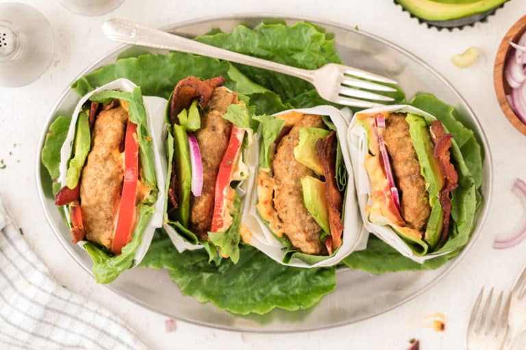 air fryer turkey burgers on a plate