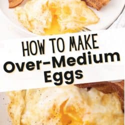 Over medium eggs with bacon