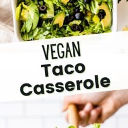 vegan taco casserole pin
