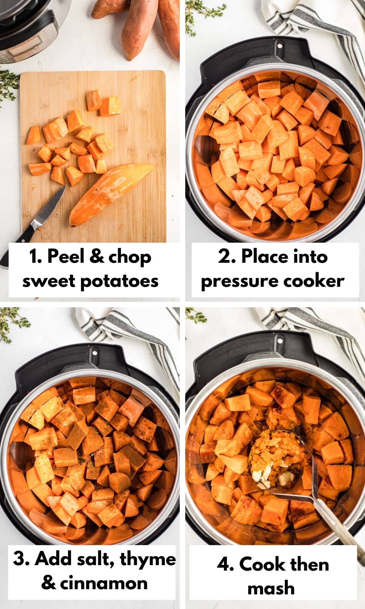 How to make instant pot mashed sweet potatoes
