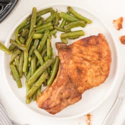 Pork chops with green beans