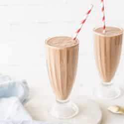 Two chocolate smoothies