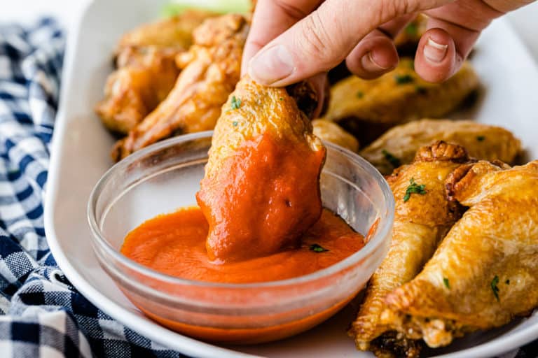 Chicken wings in buffalo sauce