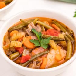 A bowl of vegetable stew