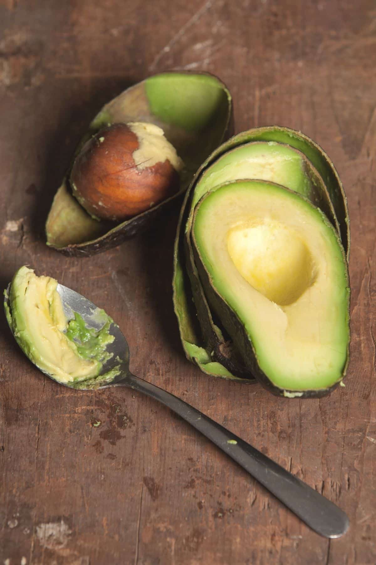 avocado on table.