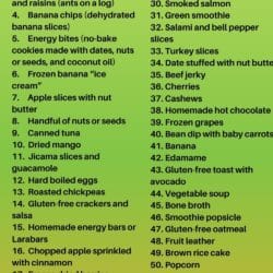 60 gluten free and dairy free snacks infographic