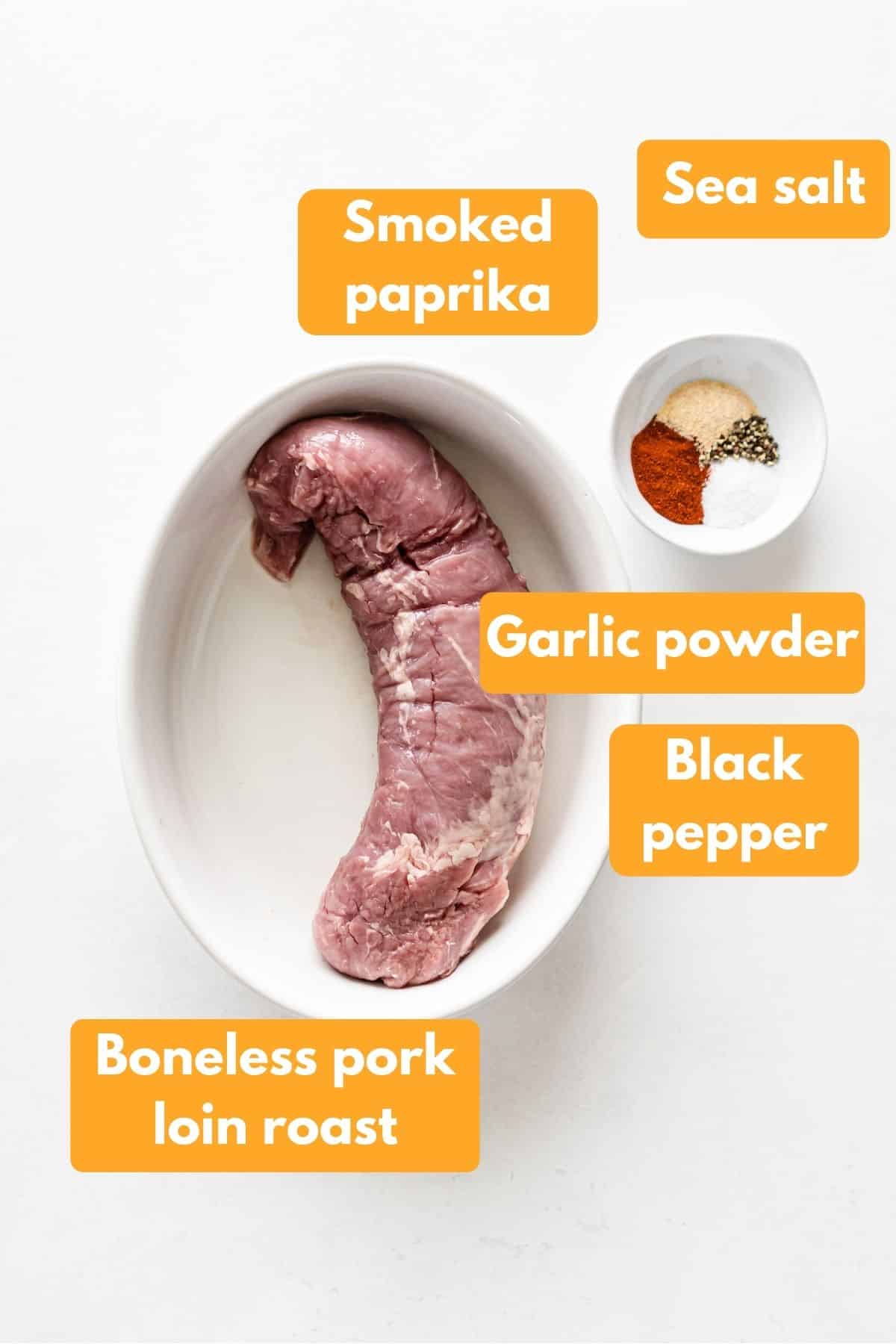 Ingredients for air fryer pork loin