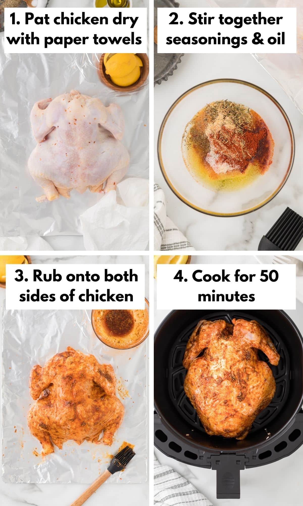 How to cook a chicken in an air fryer