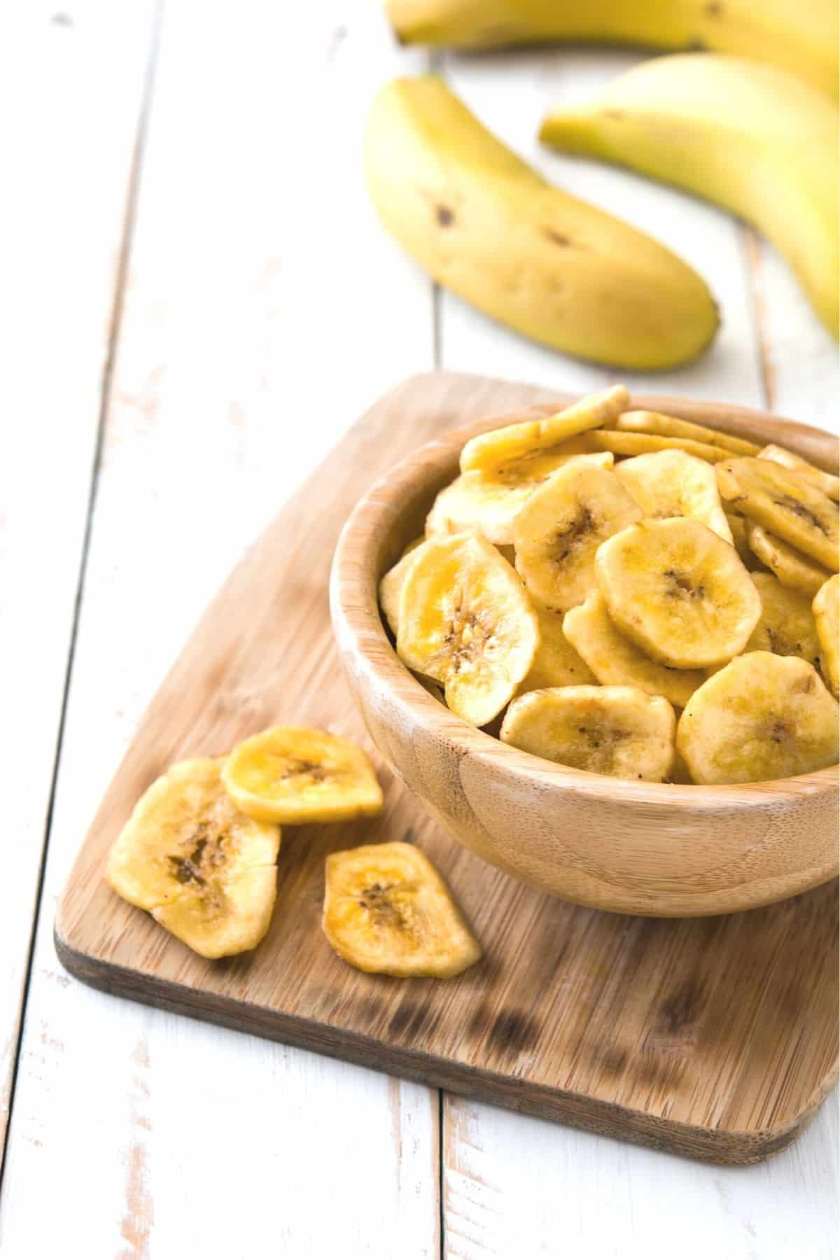 banana chips in a bowl