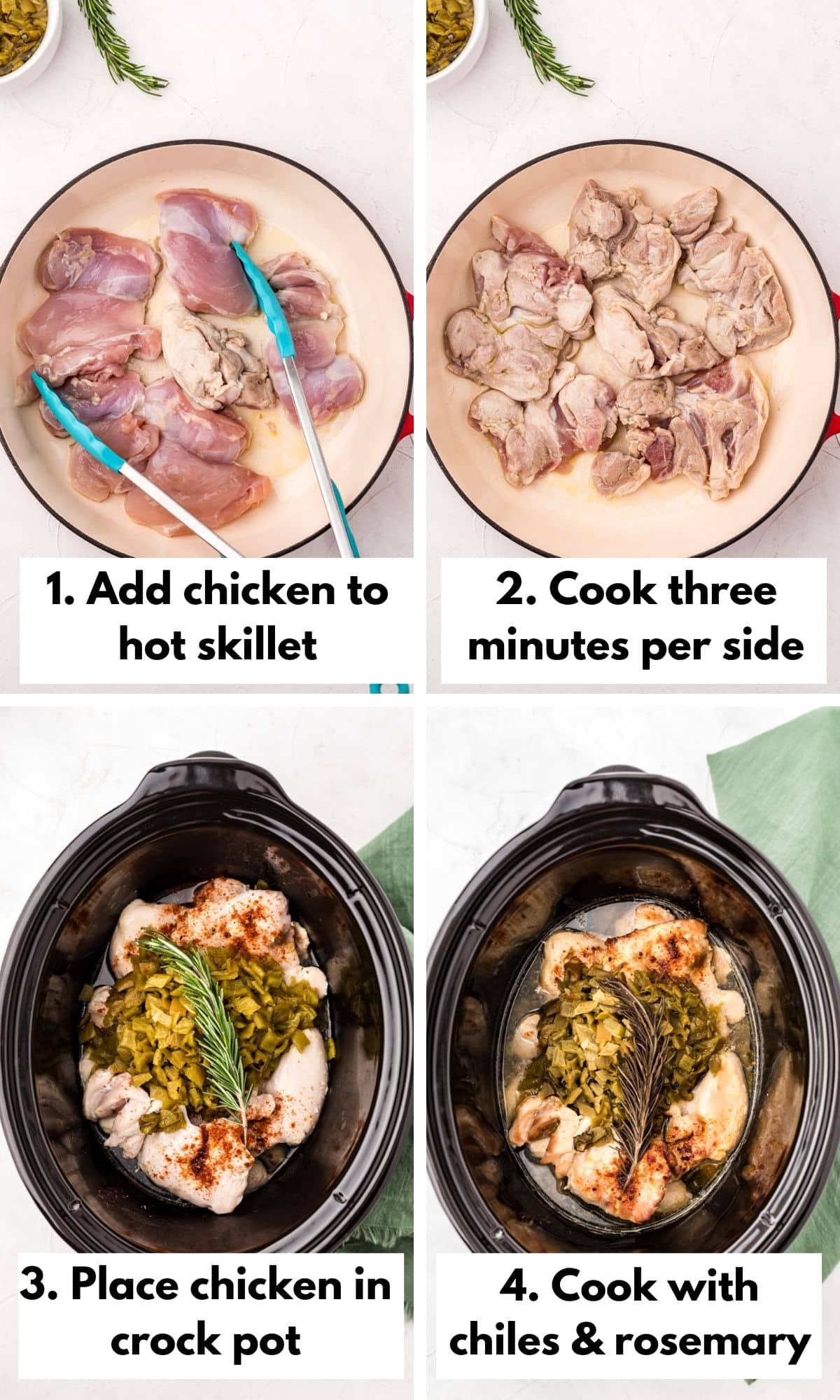 How to make crockpot chicken thighs with green chiles