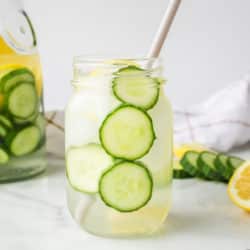 Cucumber lemon ginger water