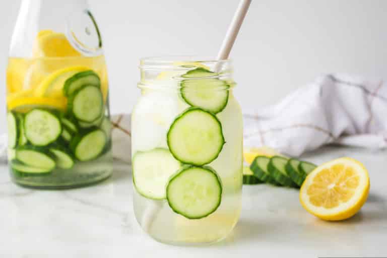 Cucumber lemon ginger water