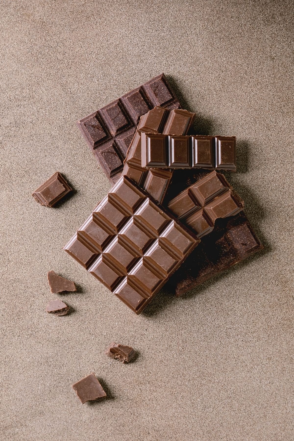 chocolate bar on a table.