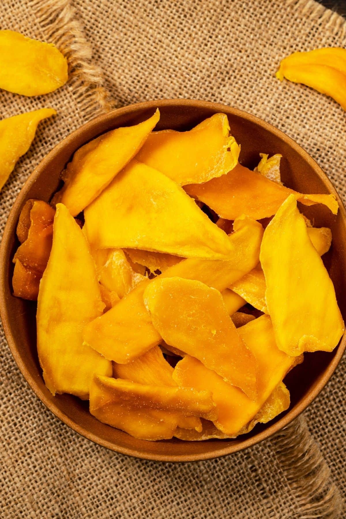 dried mango in a bowl