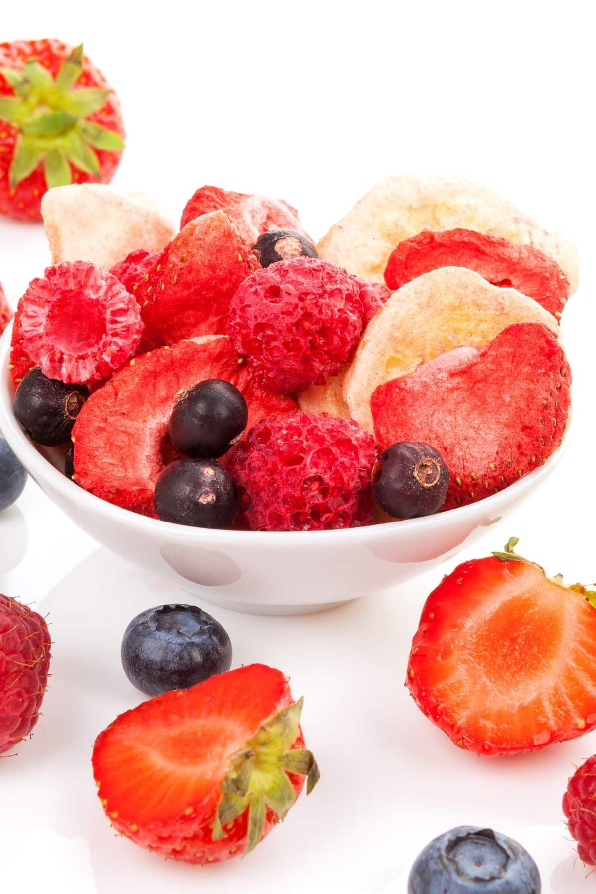 freeze dried berries in a bowl