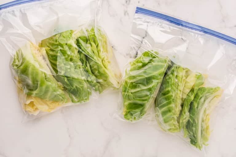 bags of frozen cabbage