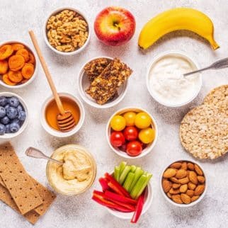 healthy snack ideas on a table