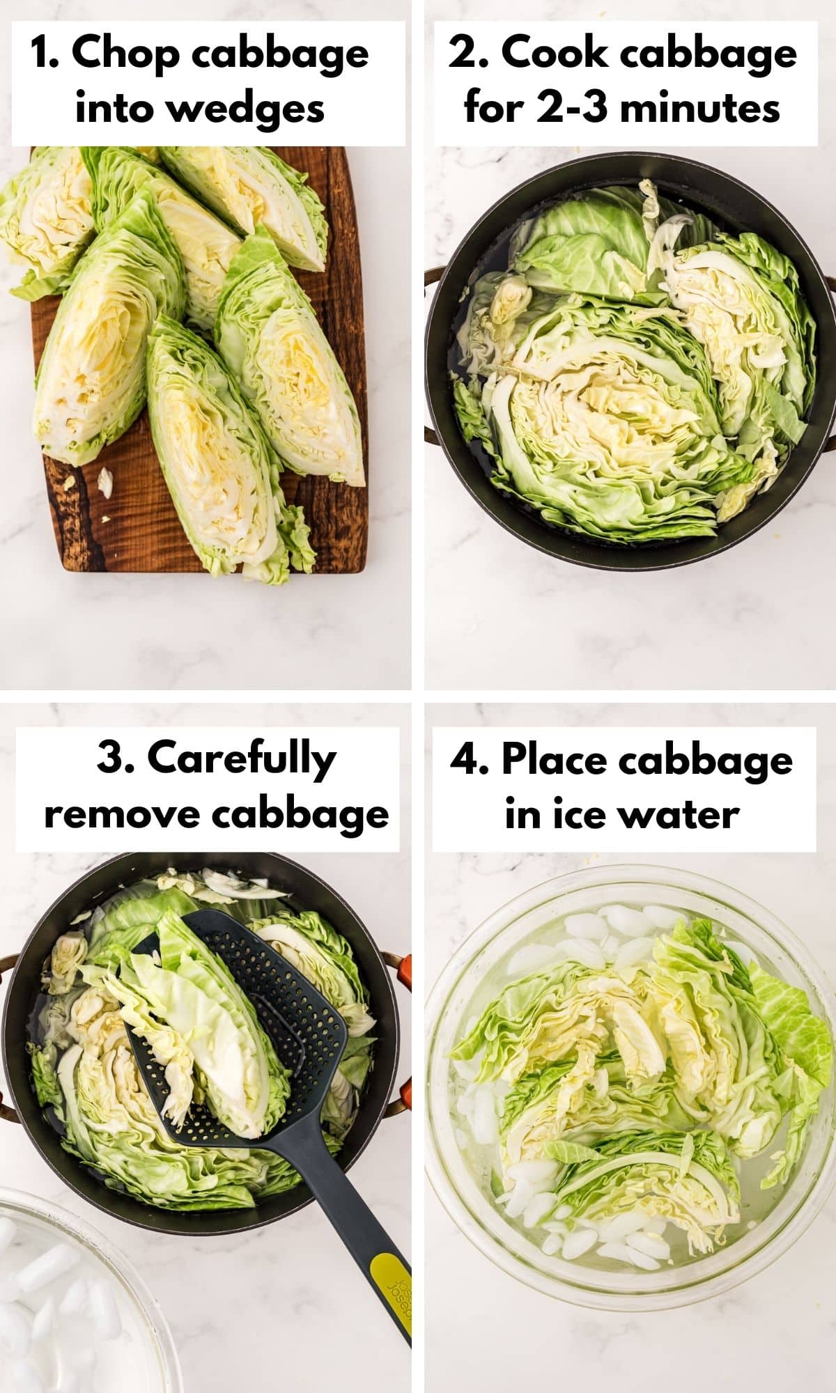 how to blanch cabbage for freezing.