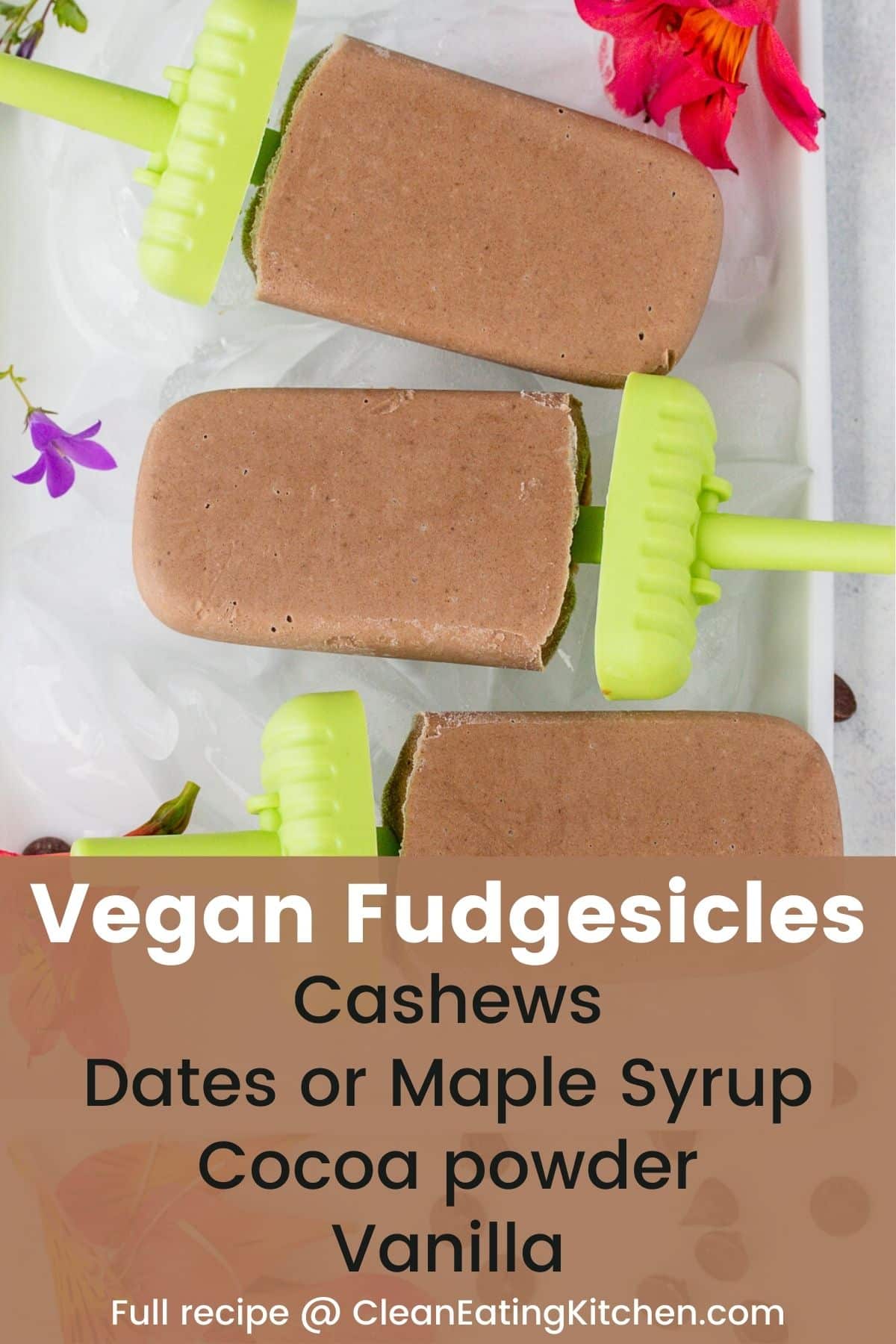infographic with recipe for fudgesicles