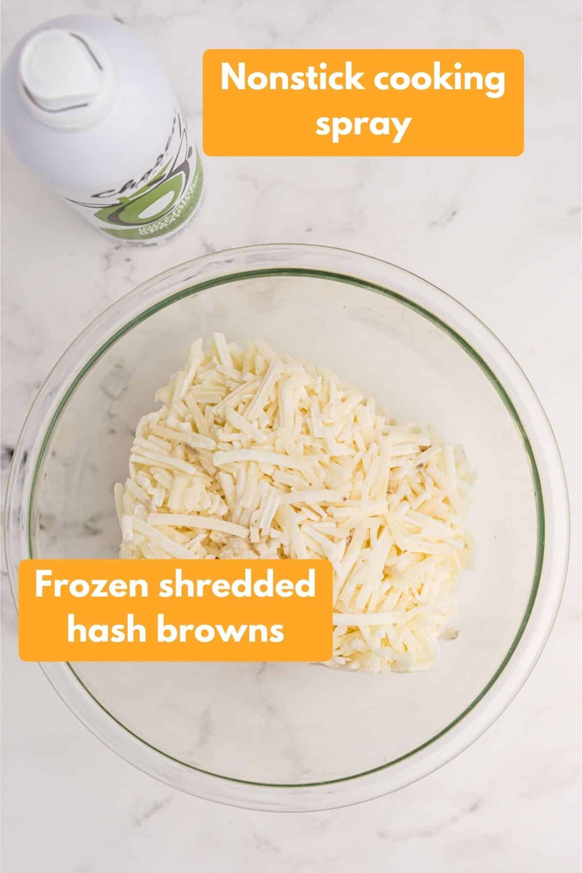 Ingredients for air fryer frozen hash browns