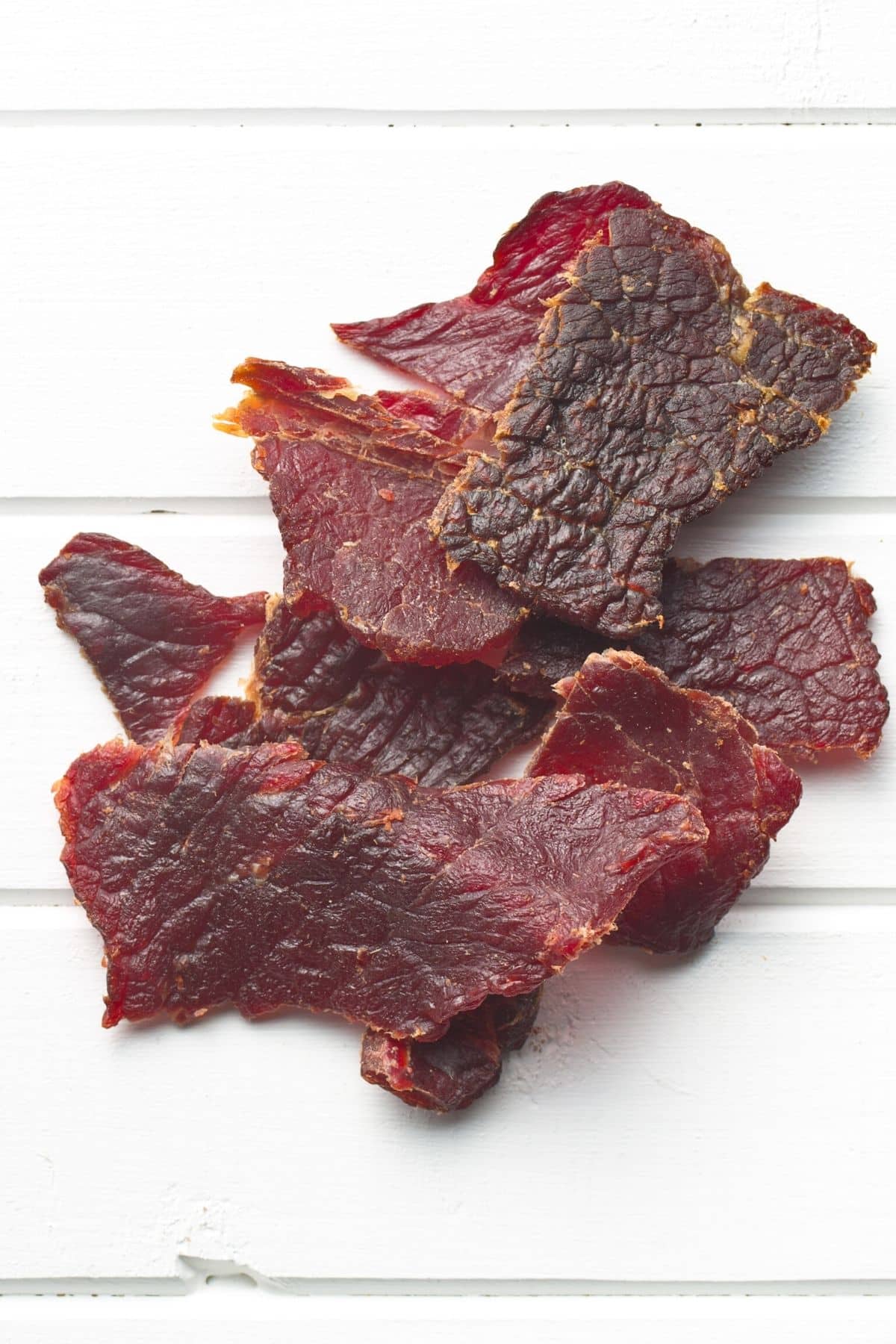 sugar-free beef jerky on a tabletop.