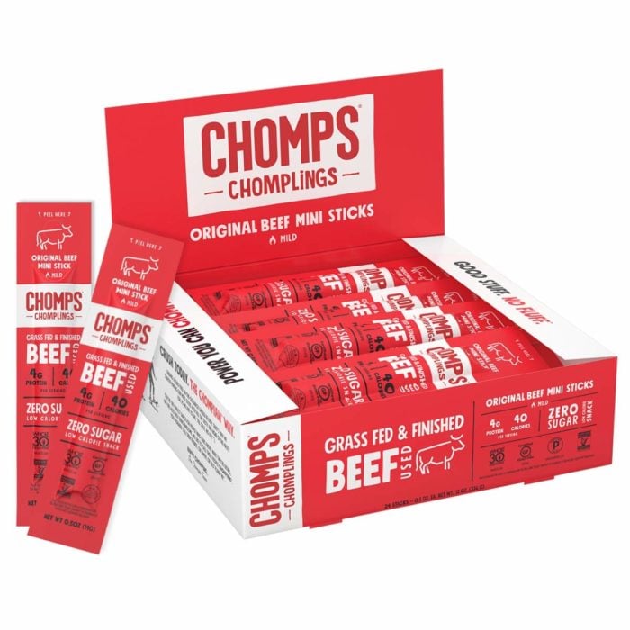 chomps grass-fed beef jerky.