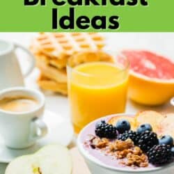clean eating breakfast ideas pin.