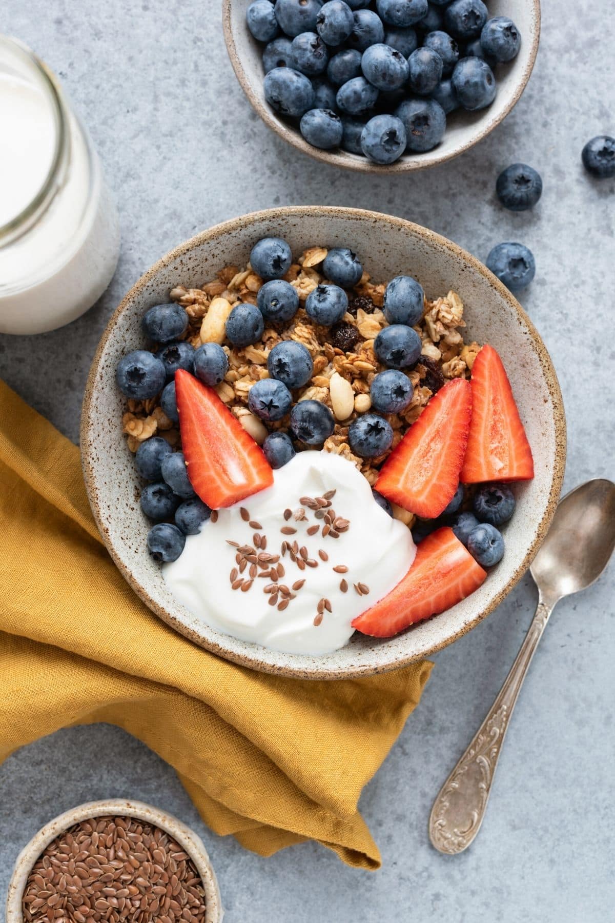 granola with fruit.