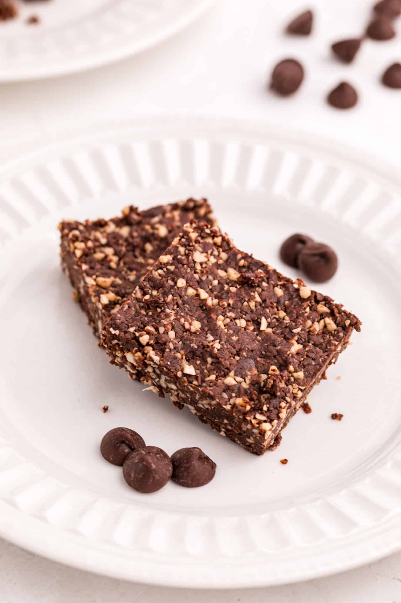 vegan brownies on a plate