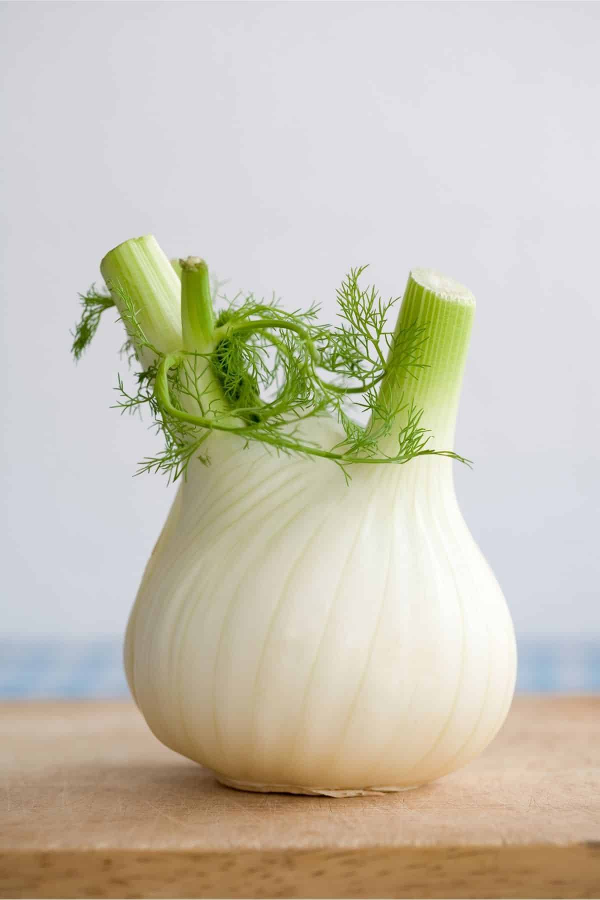 fennel bulb on a table.