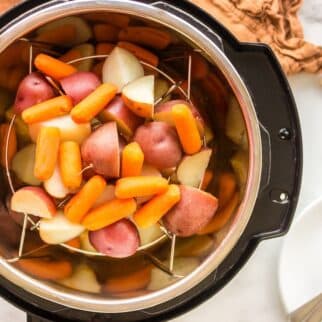 instant pot potatoes and carrots with butter.