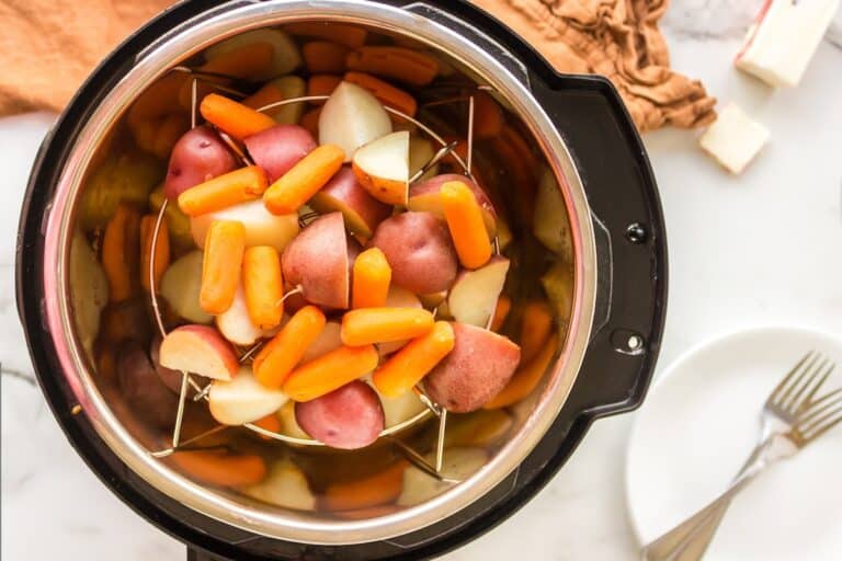 instant pot potatoes and carrots with butter.