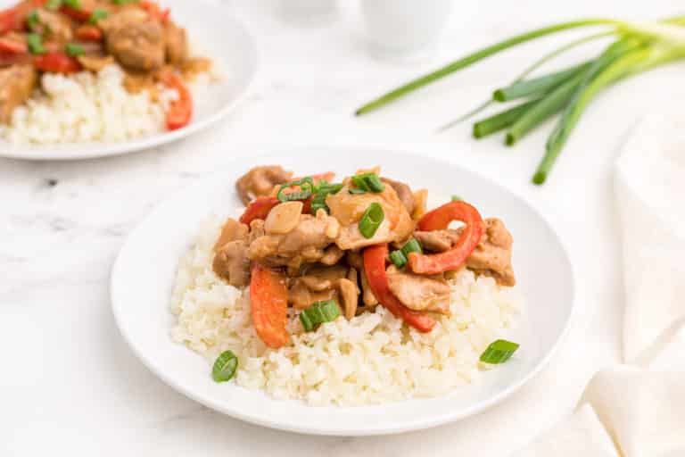 peanut butter chicken with rice