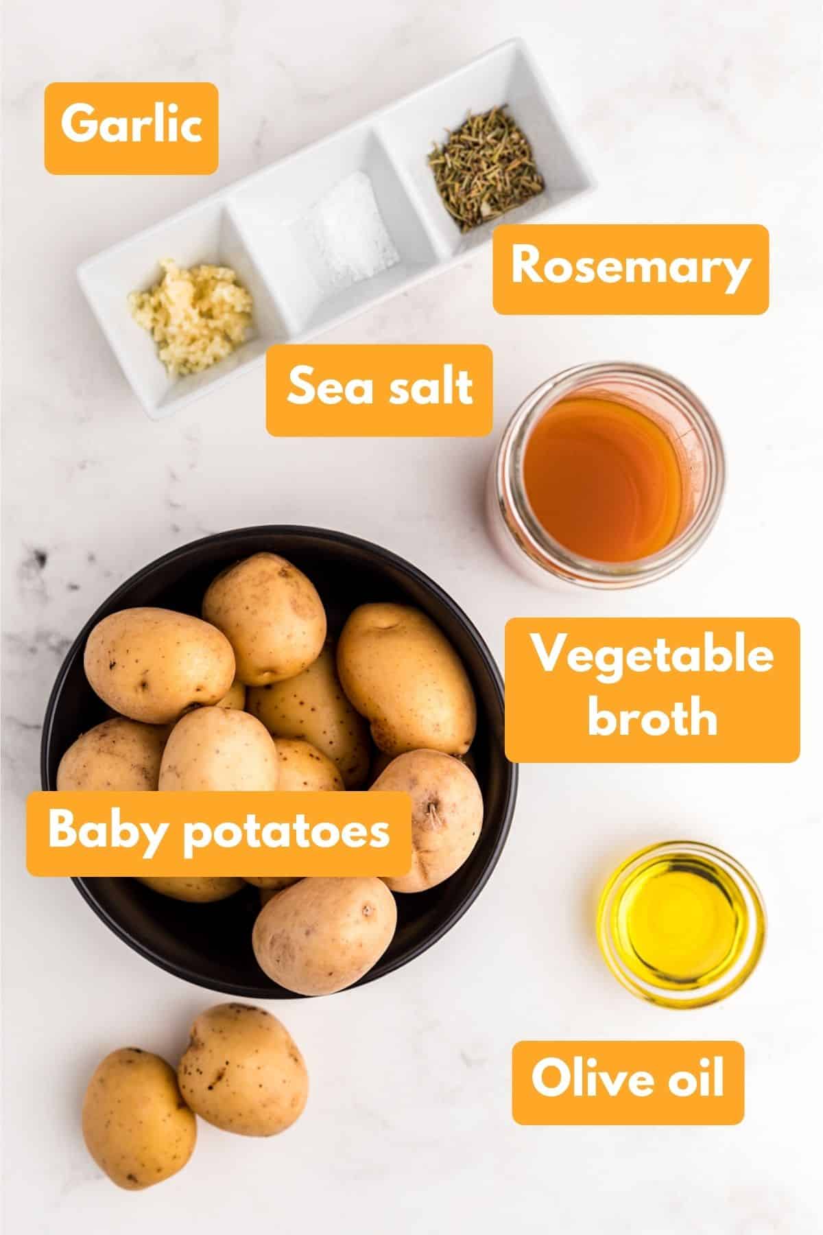 Ingredients for instant pot baby potatoes