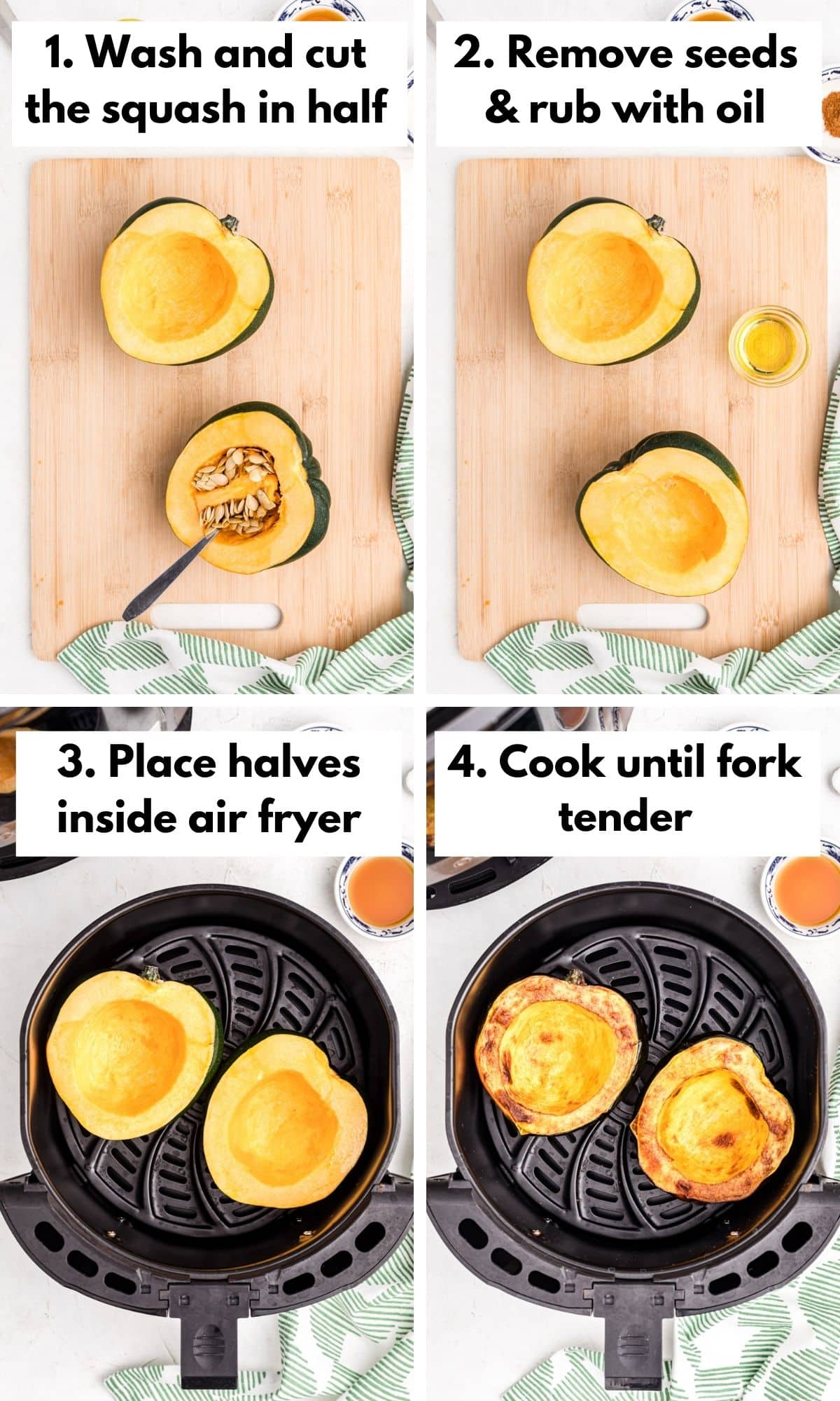 how to cook acorn squash in the air fryer