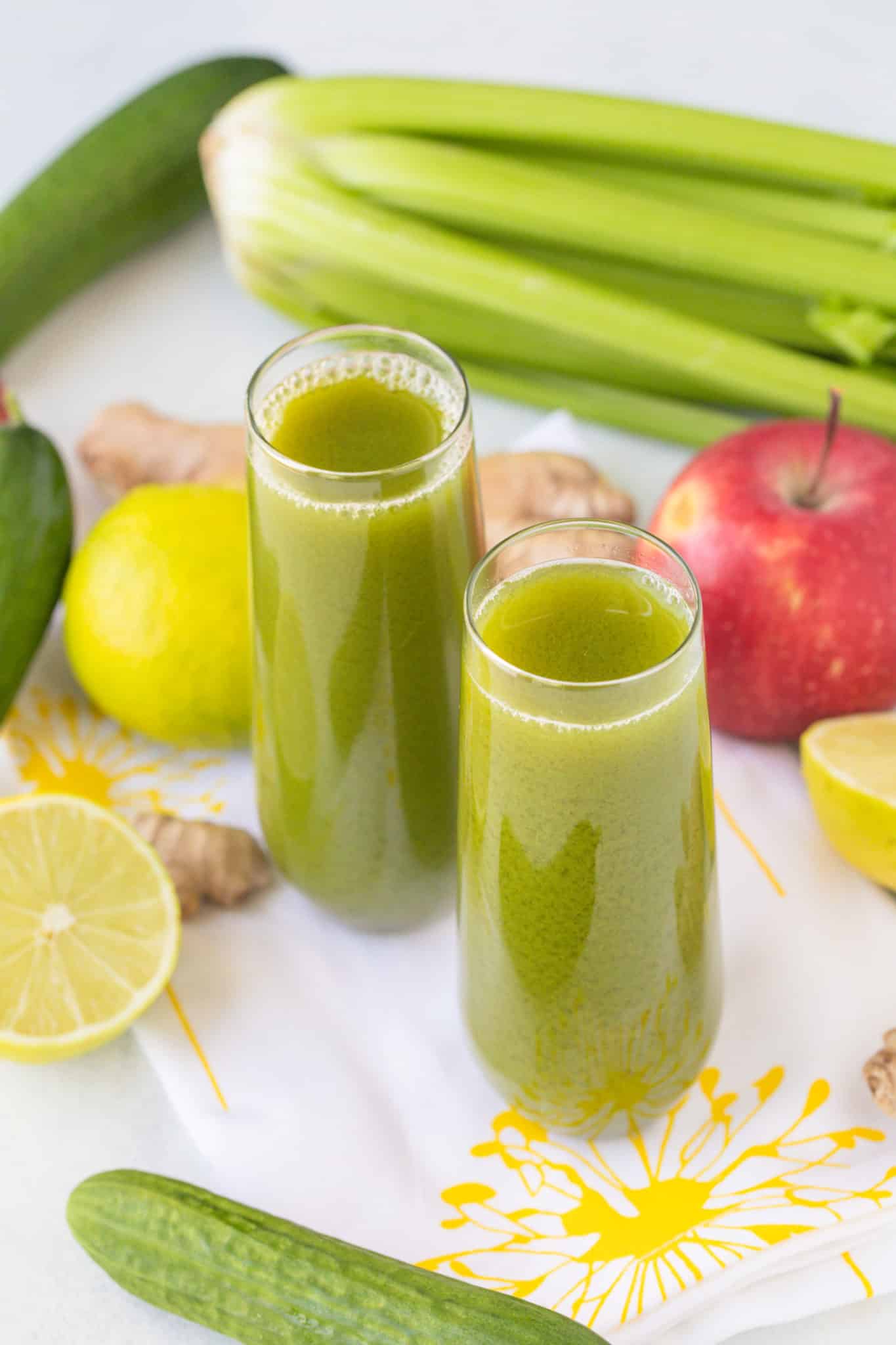 Celery Cucumber Green Juice Recipe - Clean Eating Kitchen