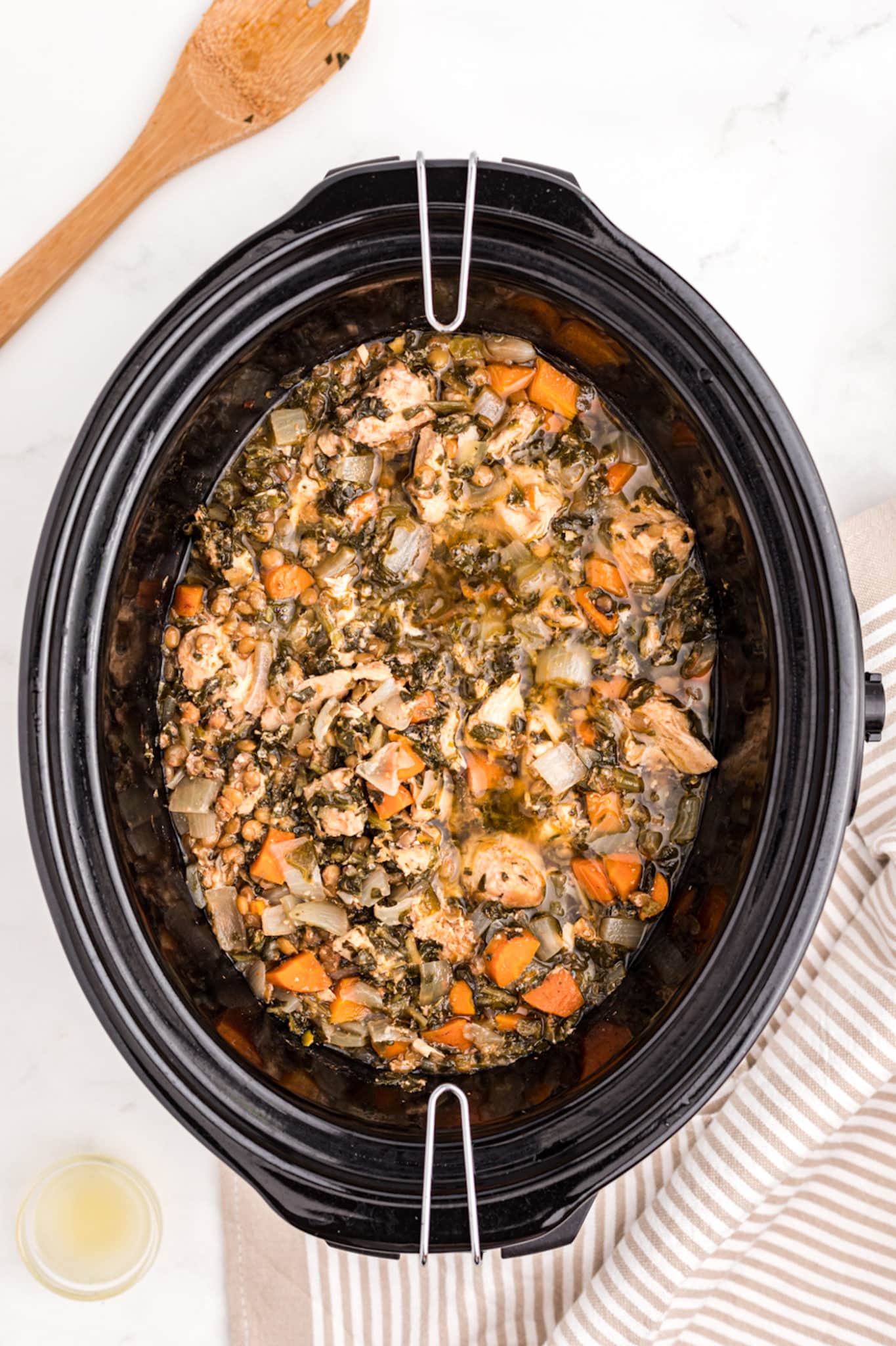 crockpot chicken lentil stew