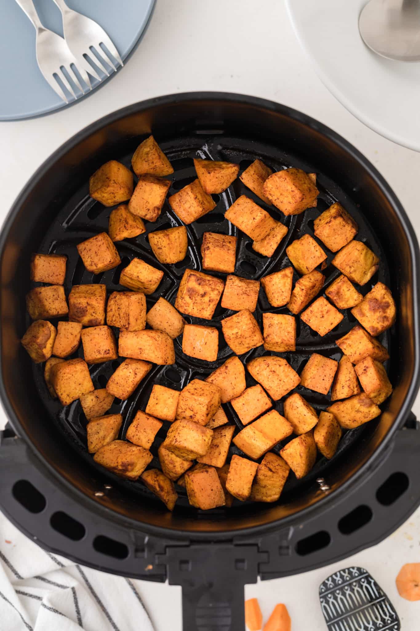 Air Fryer Sweet Potato Cubes - Aubrey's Kitchen