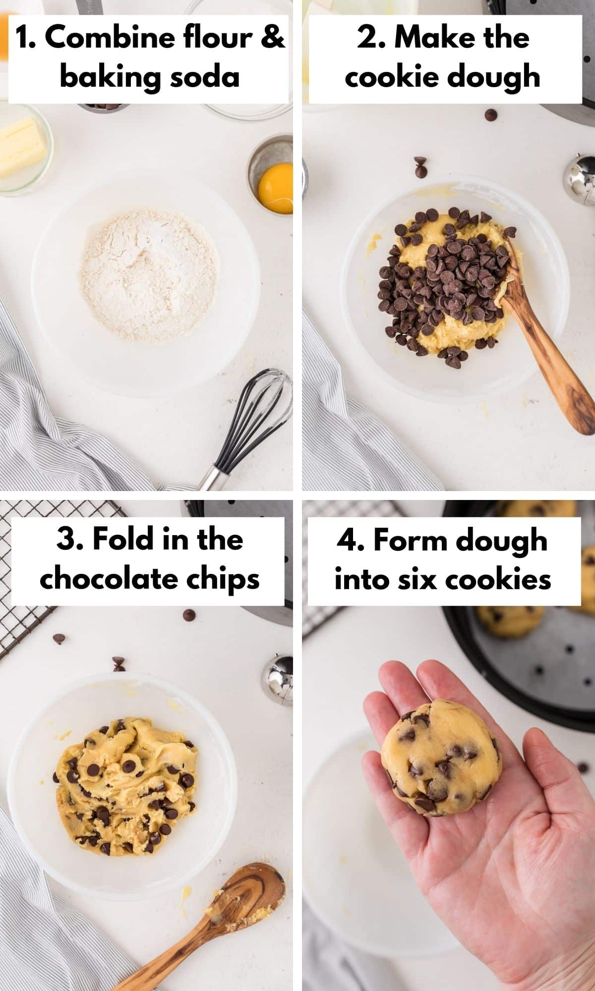 how to make air fried chocolate chip cookies.